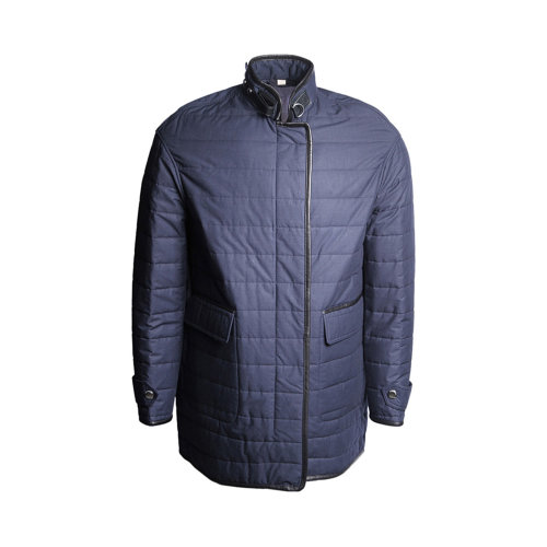 BURBERRY/博柏利 女士海軍藍(lán)色棉質(zhì)絎縫夾克羽絨服 3933328