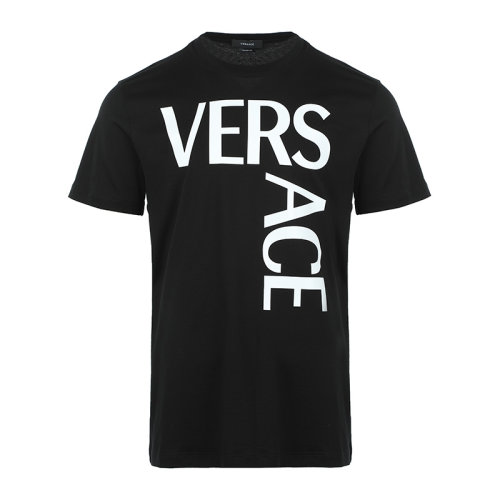 VERSACE/范思哲22春夏字母徽標(biāo)印花男士短袖T恤10012881A00922