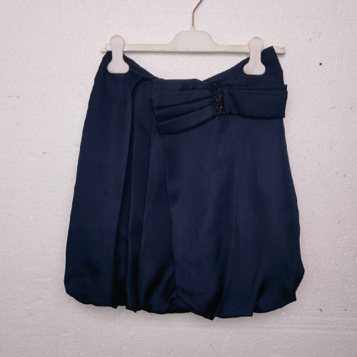 ARMANI COLLEZIONI/阿瑪尼卡爾茲 女士深藍(lán)色半身裙 RMN80R RM031 904 瑕疵折扣