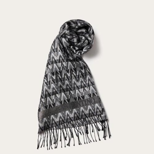  VALENTINO華倫天奴 22年秋冬 男士 圍巾 écharpe Optical Valentino en laine et lurex XY2ER