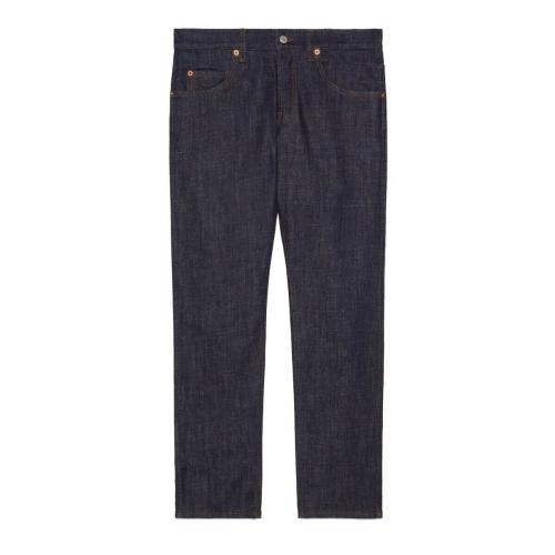  GUCCI古馳 22年秋冬 男士 水洗錐形牛仔褲 408637 XDBBS 4100