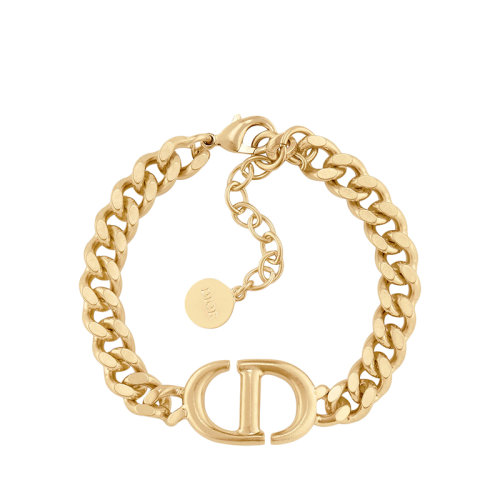 DIOR/迪奧 22春夏新款CD NAVY系列 女士金色飾面金屬CD手鏈B1569CDNMT_D300