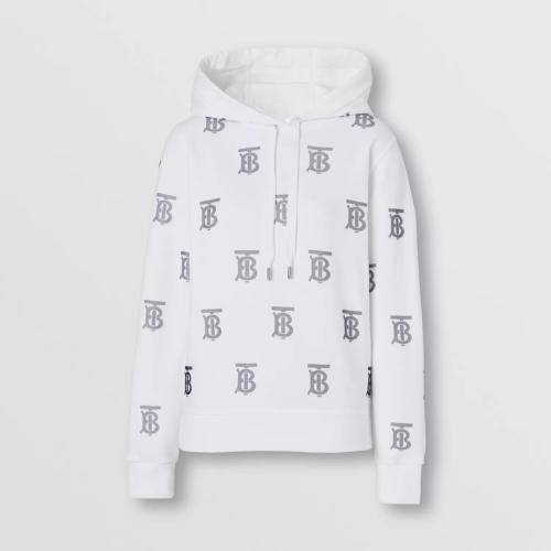  BURBERRY 22年秋冬 女士 專屬標識裝飾棉質連帽衫 80623531