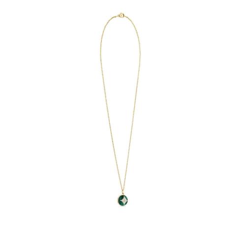  LV路易威登 22年春夏 女士 吊墜 B Blossom1*w*8K金 孔雀石與鉆石 吊墜項(xiàng)鏈 Q93792 預(yù)定商品2-6周發(fā)貨