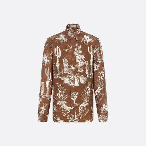  DIOR迪奧 22年秋冬 男士 長袖襯衫 Chemise CACTUS JACK DIOR 013C501A5529_C181