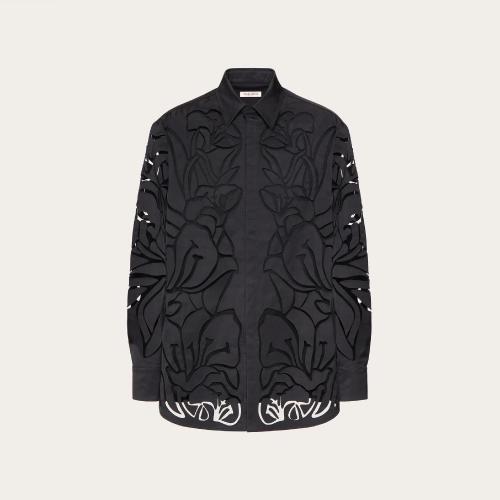  VALENTINO華倫天奴 22年秋冬 男士 夾克 SURCHEMISE EN NYLON A_VEC INTARSIA DE FLEURS BROD