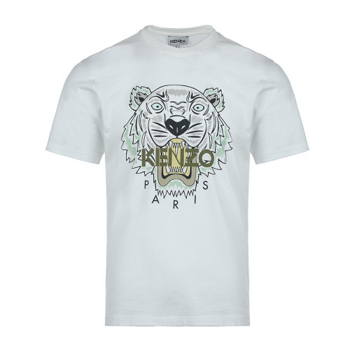 KENZO/高田賢三22春夏虎頭印花男士短袖T恤FC55TS020