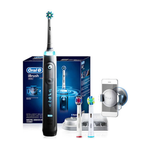 Braun/博朗 歐樂B iBrush9000 Plus 3D聲波藍牙智能電動牙刷（黑色）【張藝興代言款】