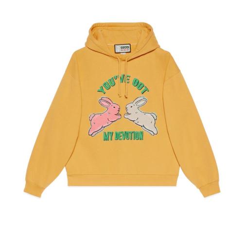  GUCCI古馳 22年秋冬 男士 Gucci HA HA HA特別系列兔子衛(wèi)衣 721427 XJE4W 7694