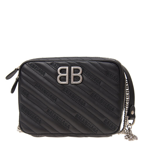 Balenciaga/巴黎世家 女士黑色牛皮單肩包 5266780HIAN1000