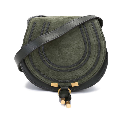 CHLOE/克洛伊蔻依 女士MARCIE系列牛皮圓形單肩斜挎包馬鞍包 CHC21AS680D32