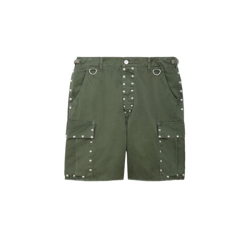 CELINE/賽琳 22年春夏新款 男士卡其色純棉工裝短褲2Z136403E.02KK