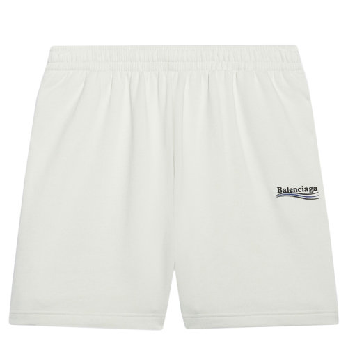 Balenciaga/巴黎世家  Political Campaign系列 男士白色棉質短褲641608TKVI99084
