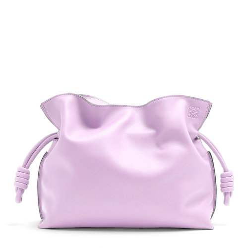 LOEWE/羅意威 22春夏新款Flamenco系列 女士蘭花色納帕牛皮革徽標壓印配可拆卸肩帶抽繩開合單肩斜挎手拿包0010701779