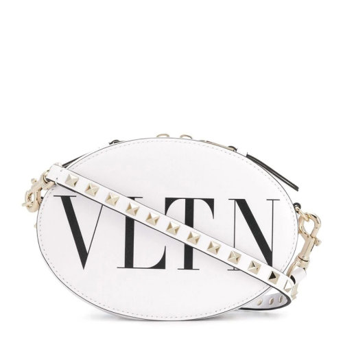 Valentino/華倫天奴 女士純色牛皮經(jīng)典字母徽標(biāo)印花鉚釘裝飾拉鏈開合單肩包斜挎包女包 QW2B0C47-RCH 多色可選