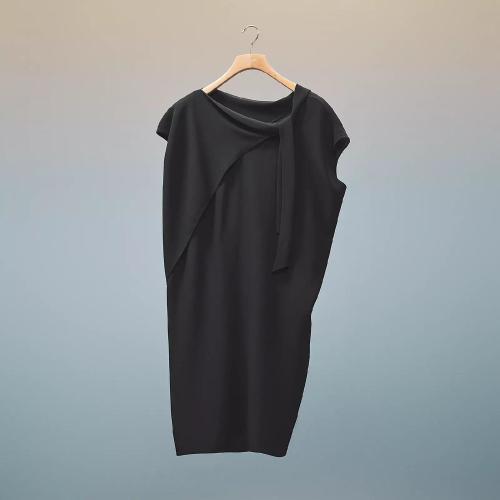  HERMES愛馬仕 22年秋冬 女士 連衣裙 Robe cocon col twilly H2H0516DC0236