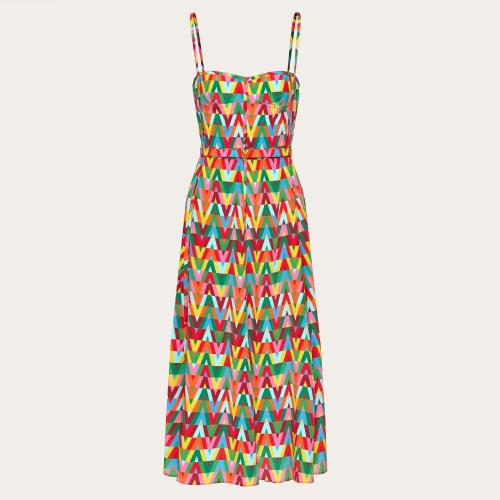  VALENTINO華倫天奴 22年秋冬 女士 連衣裙 ROBE IMPRIMéE EN CREPE DE CHINE XB3VAY206VWM12