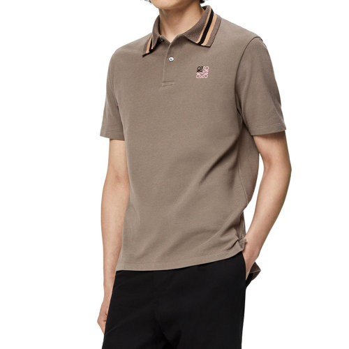 LOEWE/羅意威 22年秋冬新款 男士松石綠色純棉Logo刺繡短袖Polo衫H526Y26J04-1470