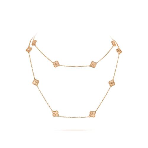  VCA梵克雅寶 22年秋冬 女士 項鏈 Sweet Alhambra長項鏈，16圖案 VCARO8DG00 預(yù)定商品1-3周發(fā)貨