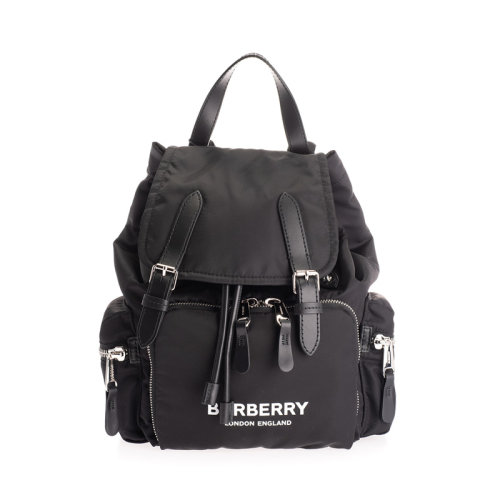 BURBERRY/博柏利 巴寶莉男包 男士黑色尼龍經(jīng)典時(shí)尚雙肩包 80212611