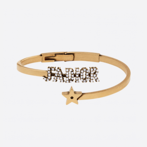 DIOR/迪奧 白色仿水晶復(fù)古金色飾面 J’Adior 手鐲 B1092ADRCY 908