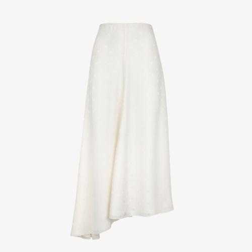  FENDI芬迪 22年春夏 女士 半身裙 奶油色中式縐綢半身裙 FQ723_GUBF1FLE