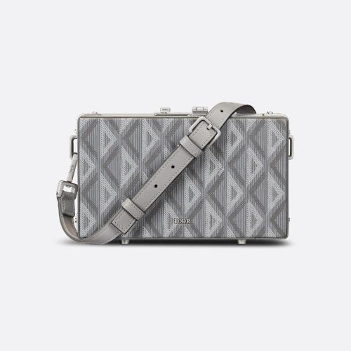  DIOR迪奧 22年秋冬 男士 單肩包 Dior Lock 迷你箱形信使包（附肩帶） 1LXPO029CDP_H42E