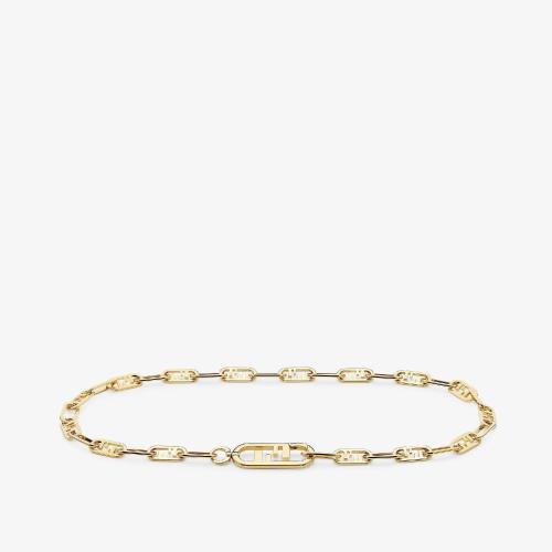  FENDI芬迪 22年秋冬 女士 腰帶 金色金屬腰帶 8C0663A9YWF0CFK