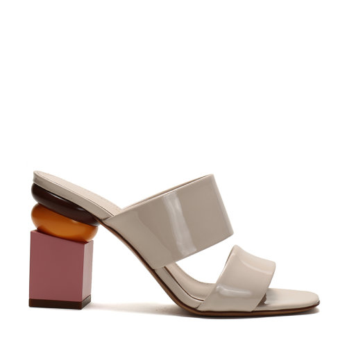 SalvatoreFerragamo/菲拉格慕 女士LOTTEN系列 皮革涼鞋高跟鞋 0728760