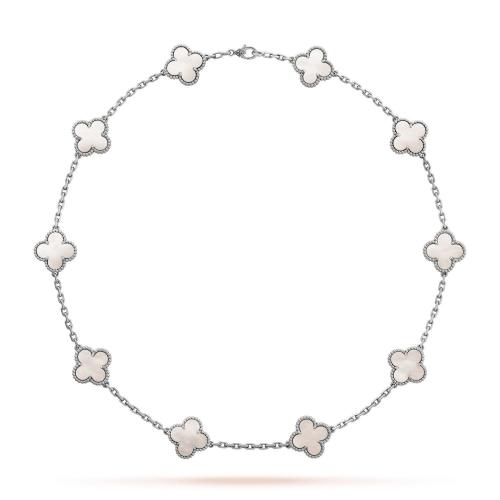  VCA梵克雅寶 22年春夏 女士 項(xiàng)鏈 Vintage Alhambra項(xiàng)鏈，10圖案 VCARF48500 預(yù)定商品2-8周發(fā)貨