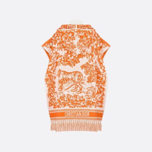  DIOR迪奧 22年春夏 女士 斗篷 Poncho a capuche Toile de Jouy Sauvage 14JOU370I900_C246