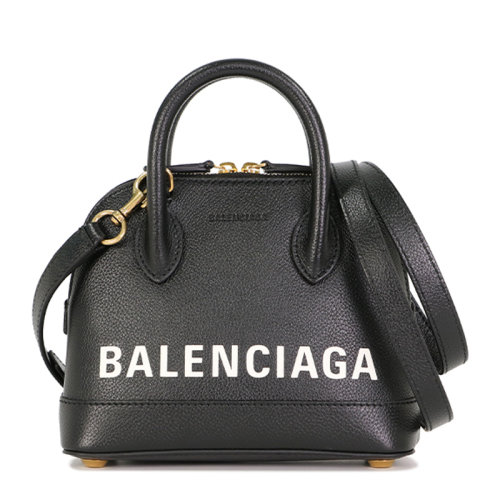 Balenciaga/巴黎世家 女士黑色小粒面小牛皮手提包單肩包女包 550646-1IZ1M-1090