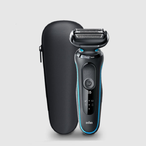 Braun/博朗 小獵豹5系50-B7000CC 往復(fù)式電動(dòng)剃須刀男士充電式干濕兩用造型刮胡刀 藍(lán)色 免拆洗黑科技 15秒沖干凈 全身水洗