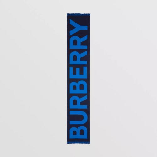  BURBERRY 22年秋冬 女士 徽標(biāo)羊毛提花圍巾 80598921