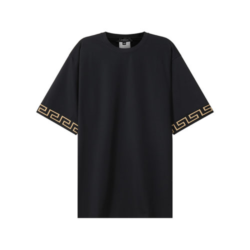 VERSACE/范思哲【22春夏新款】男士錦綸GRECA寬松版圓領(lǐng)短袖T恤 1004079 A232185