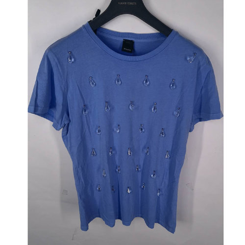 Pinko/品高藍色女士短袖T恤  1B12ZUY4FQG52