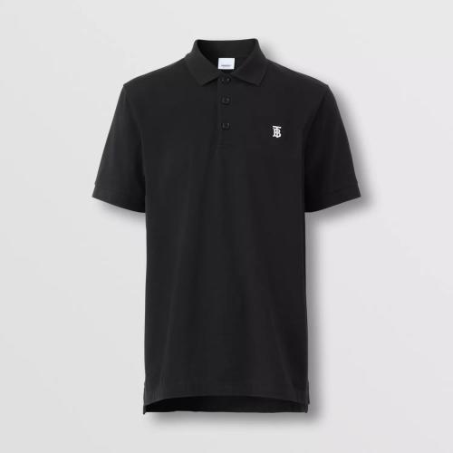  BURBERRY 22年秋冬 男士 專屬標(biāo)識裝飾絲棉混紡 Polo 衫 80549691