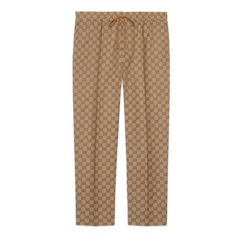  GUCCI古馳 22年秋冬 男士 GG 帆布慢跑長(zhǎng)褲 569769 ZKU09 2580