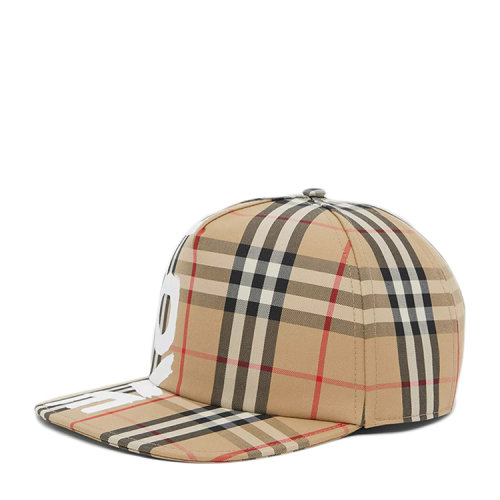 BURBERRY/博柏利 Love 圖案印花 Vintage 格紋棒球帽 80377891