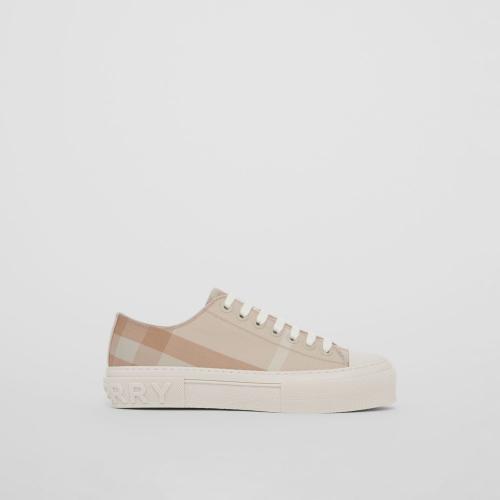  BURBERRY 22年秋冬 女士 格紋棉質運動鞋 80539901