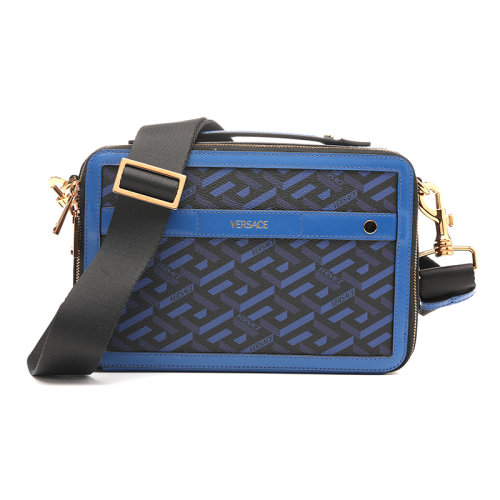 VERSACE/范思哲【22年新款】logo徽標男士單肩包斜挎包小方包100691A044