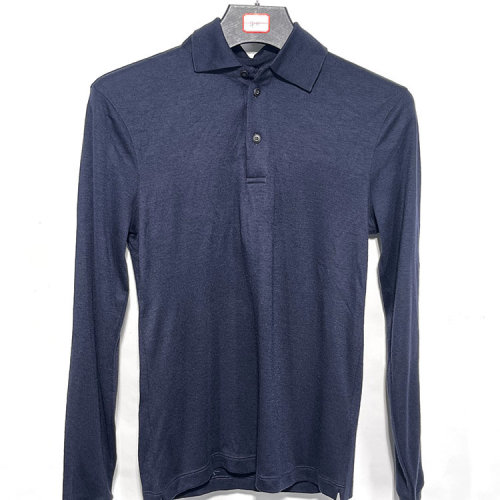 Giorgio Armani/喬治阿瑪尼 藏藍色男士長袖POLO衫