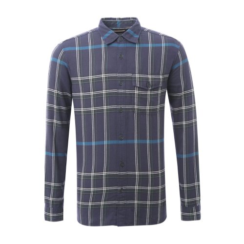 BURBERRY/博柏利  純棉翻領格紋男士長袖襯衫 長袖T恤 上裝 瑕疵特賣 博柏利t恤 t恤男