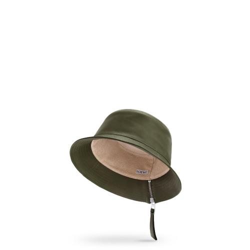  LOEWE羅意威 女士 帽子 納帕牛皮革漁夫帽 112.10.010-4160 預(yù)定商品1-3周發(fā)貨