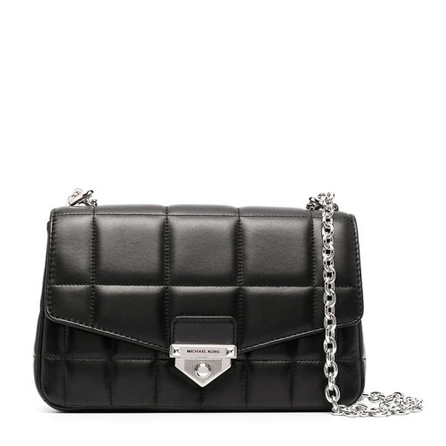 Michael Kors/邁克·科爾斯/邁克·科爾斯絎縫皮革大號(hào)單肩包 30F0S1SL3L-BLACK