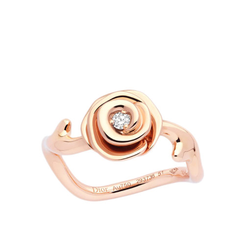 DIOR/迪奧 22春夏新款ROSE COUTURE系列 18k金玫瑰金鑲嵌鉆石戒指JRCO95003_0000