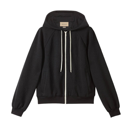 GUCCI/古馳 女士黑色GG提花針織夾克661783XJDEM1000