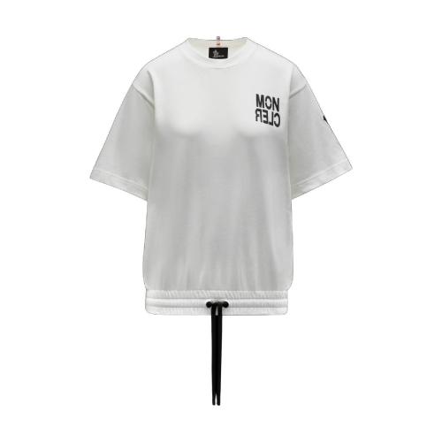  MONCLER蒙可蒙克萊 22年秋冬 女士 短袖T恤 Drawcord t-shirt G*w*20988C0000183927034 預定商品1-3周發(fā)貨