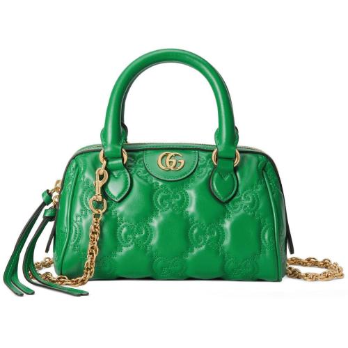  GUCCI古馳 22年秋冬 女士 GG絎縫皮革手提包 702251 UM8HG 3389