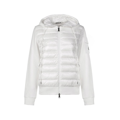 Moncler/蒙克萊【22春夏新款】女士棉質(zhì)/聚酰胺Maglia鵝絨拉鏈連帽衫上衣外套 8G00028 809DH